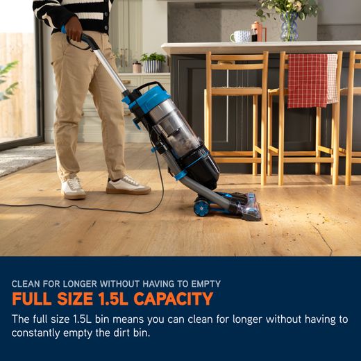 Vax Mach Air Energise UCA3GEV1 Upright Vacuum Cleaner - Annotation - Full size 1.5l capacity